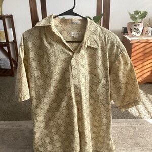 Pierre Cardin Men's Beige Patterned Shirt